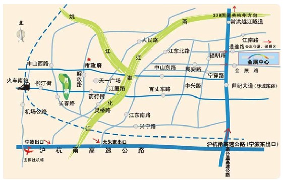 寧波國(guó)際會(huì)議展覽中心交通圖
